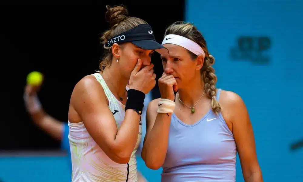 A brasileira Bia Haddad ao lado da bielorrussa Victoria Azarenka (Divulgação/Instagram/@biahaddadmaia)