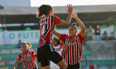 Confronto entre Pinda e São Paulo, válido pelo Paulista Feminino (Divulgação/Twitter/@SaoPauloFC_Fem)