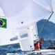 Os brasileiros Ana Barbachan e Rodrigo Duarte em ação no Europeu de 470, na Itália (Andrea Lelli/470 Class Association)