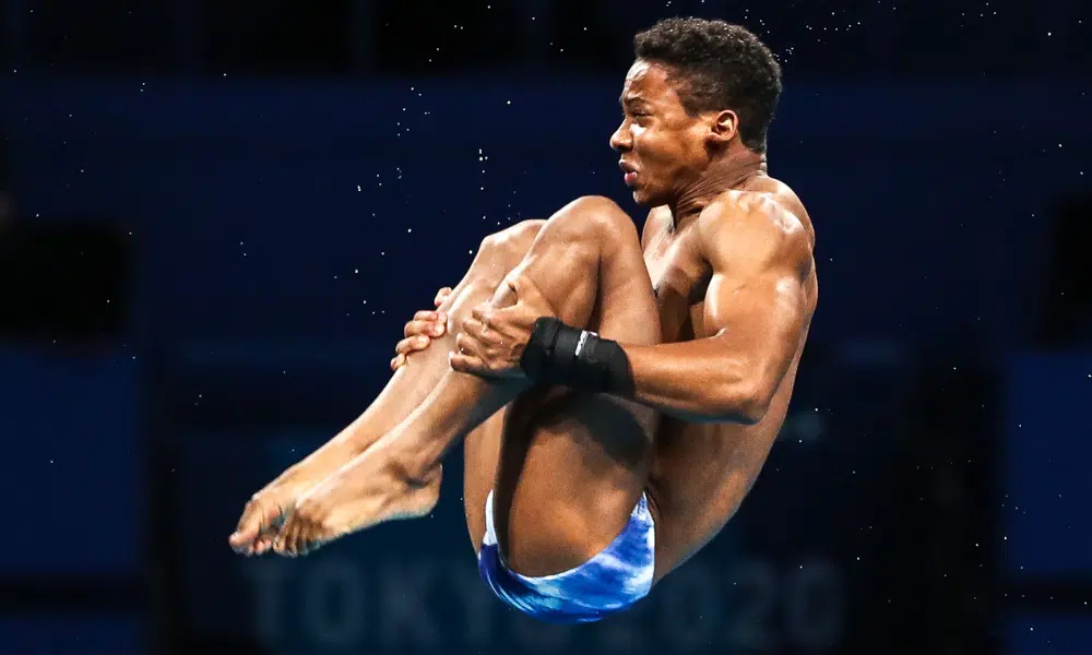 Isaac Souza e Diogo Silva ficaram em 14 lugar no sincronizado 10m do Mundial de Fukuoka de esportes aquáticos. (Wander Roberto-COB)