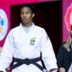 Ketleyn Quadros enquanto se prepara para lutar no Mundial de judô