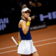 Laura Pigossi enquanto vibra no WTA 125 de Saint Malo