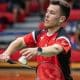 Vitor Tavares durante disputa do Internacional do Bahrein de parabadminton