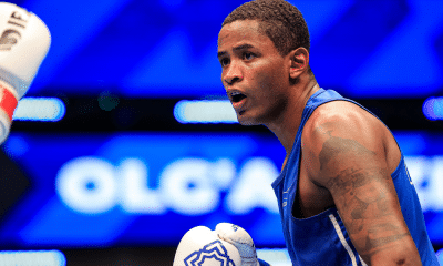 Wanderson de Oliveira em ação no Mundial de boxe