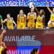 Banco da seleção do Brasil comemora ponto na Americup Feminina de basquete
