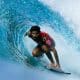 Filipe Toledo dentro de tubo na etapa do Surf Ranch da WSL
