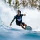 Gabriel Medina faz manobra em onda no Surf Ranch em etapa da WSL