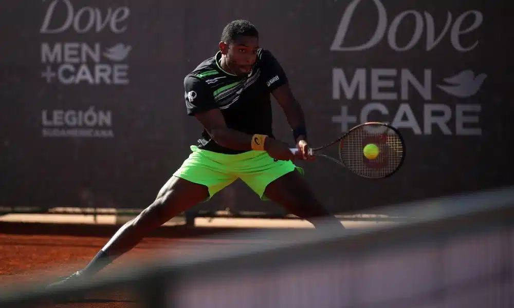 João Lucas Reis enquanto joga no Challenger de Coquimbo
