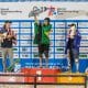 Luigi Cini no pódio do Pro Tour de skate park em San Juan