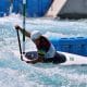 Ana Sátila em ação no C1 da etapa da Copa do Mundo de canoagem slalom