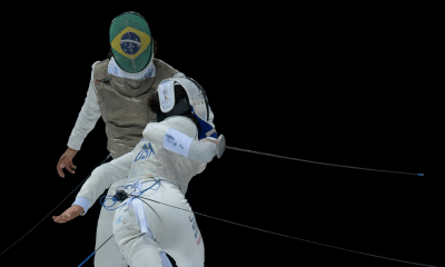 Bia Bulcão com a equipe de florete feminino na Copa do Mundo de Tbilisi