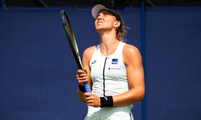 Bia Haddad Maia faz cara de dor após lesão no WTA 500 de Eastbourne