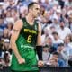 Leonardo Branquinho, jogador da seleção brasileira, em ação no Mundial 3x3 (Divulgação/CBB)