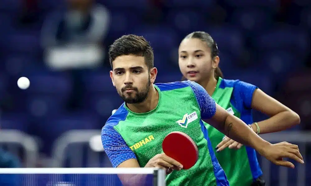 Guilherme Teodoro e Giulia Takahashi conquistam a prata para o Brasil no Sul-Americano (Foto: ITTF Américas)