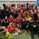 Comemoração das jogadoras do Internacional no Brasileiro Feminino Sub-20 (Reprodução/Twitter/GuriasColoradas)