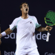 Felipe Meligeni vibra durante ponto no Challenger de Lyon