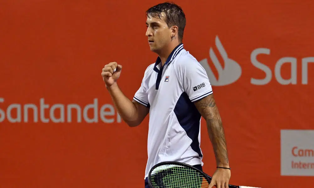Felipe Meligeni vibra com ponto no Challenger de Lyon