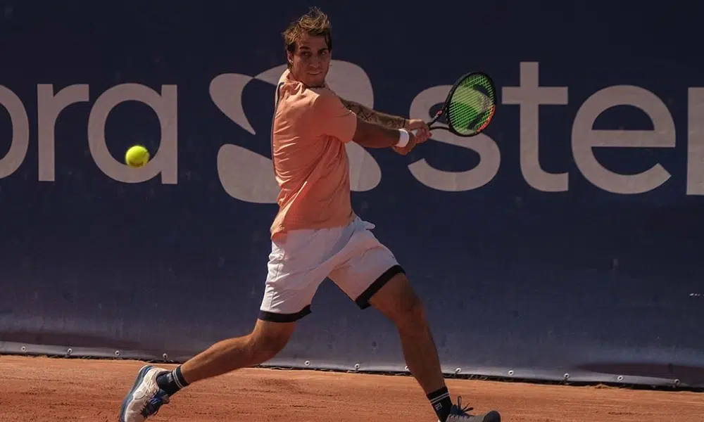 Felipe Meligeni em ação no Challenger de Lyon