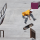 Giovanni Vianna durante disputa do Pro Tour de Roma de skate street, junto a Carlos Ribeiro