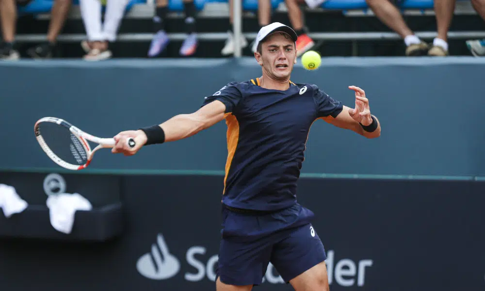Matheus Pucinelli em ação no Challenger de Prostejov