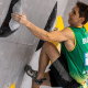 Richard Schwark em ação na Copa do Mundo de escalada esportiva, com Mateus Bellotto