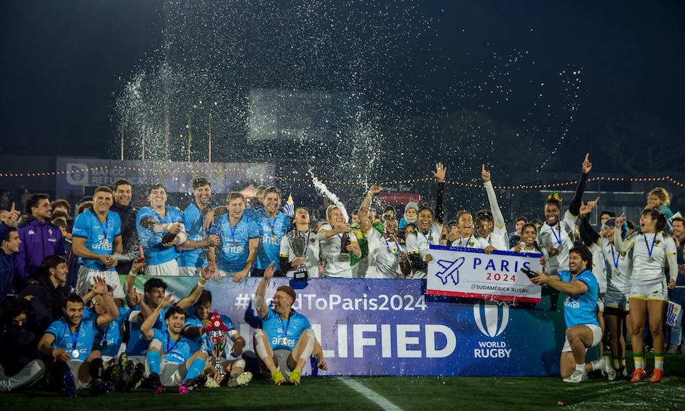 Equipes do Brasil e Uruguai comemoram vaga olímpica para Paris 2024 no rúgbi