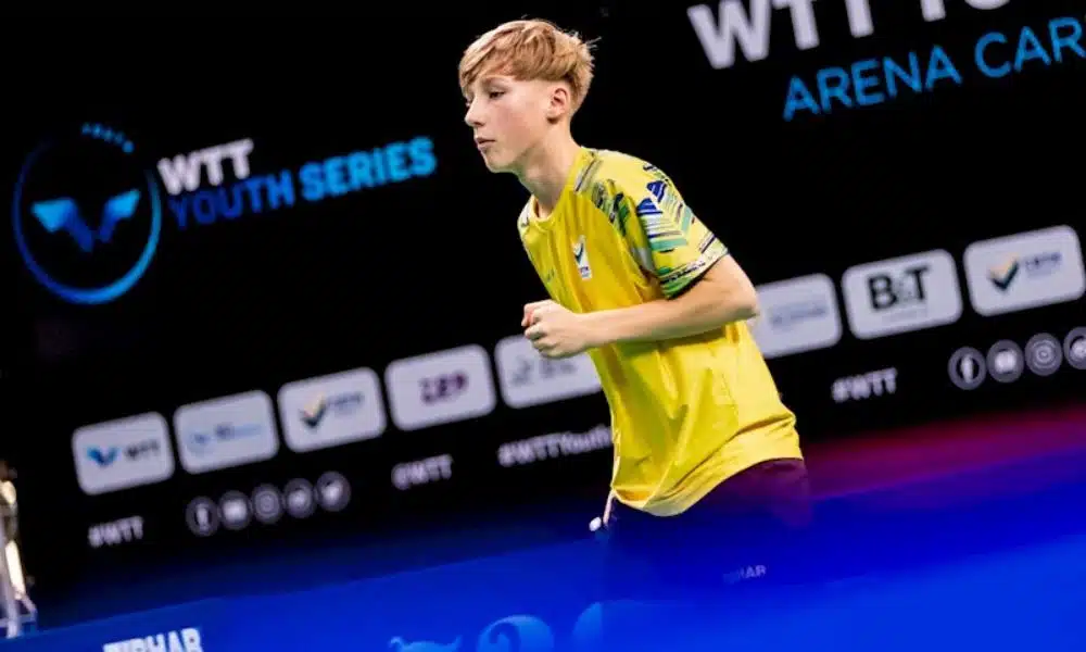 Vinicius Rech, do Brasil, no WTT Youth Contender do Rio