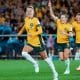 Na imagem, comemoração do time da Austrália.