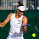 Bia Haddad em ação em Wimbledon