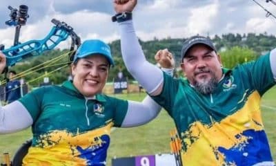Reinaldo Charão e Jane Karla conquistaram duas vagas para as Paralimpíadas de Paris ao chegar na final da etapa de Pilsen da Copa do Mundo de Tiro com arco (Divulgação/BrasilArco)
