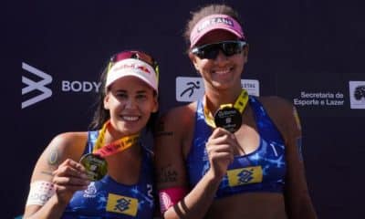 A dupla Duda/Ana Patrícia dominou o Circuito Brasileiro de vôlei de praia em 2023 e venceu todas as seis etapas até o momento (Créditos: Mauricio Val/FVImagem/CBV)
