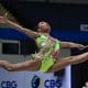 A ginasta Geovanna Santos em ação no Brasileiro de ginástica rítmica (Ricardo Bufolin/CBG)
