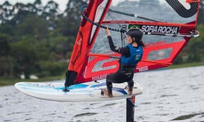 A brasileira Sofia Rocha, representante do Brasil no Europeu Júnior e Juvenil de IQFoil (Caio Souza/On Board Sports)