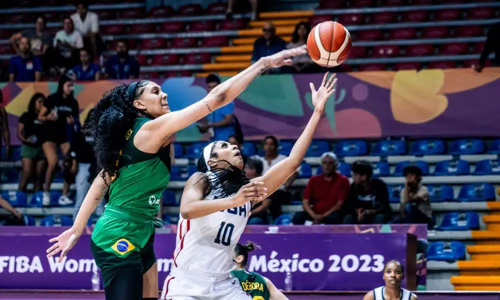 Partida entre Brasil e Estados Unidos, válida pela AmeriCup Feminina (Divulgação/AmeriCupW)