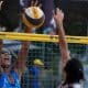 Disputa da qualificatória do Aberto da sexta etapa do Circuito Brasileiro de vôlei de praia, em Brasília-DF (Divulgação/CBV)