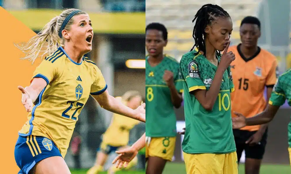 Suécia e África do Sul irão se enfrentar na primeira rodada da Copa do Mundo Feminina (The Athletic e AFP via Getty Images)