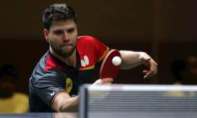 Dimitrij Ovtcharov em ação no WTT Contender