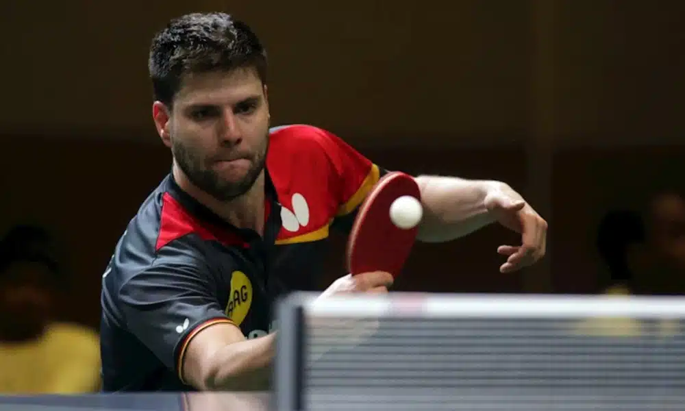 Dimitrij Ovtcharov em ação no WTT Contender