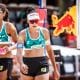 Duda e Ana Patrícia em ação no Elite 16 de Gstaad de vôlei de praia