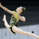 Fernanda Alvaz em ação no Mundial Juvenil de ginástica rítmica; junto a Keila Santos