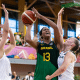 Giovanna Rocha tenta arremesso em duelo do Brasil contra a Lituânia no Mundial sub-19 de basquete feminino