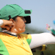 Jane Karla no Mundial de tiro com arco paralímpico (Matsui Mikihito/CPB)