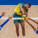 Lucarelli ataca bola para o Brasil na Liga das Nações de vôlei masculino. Ele enfrentará a Itália, ao vivo