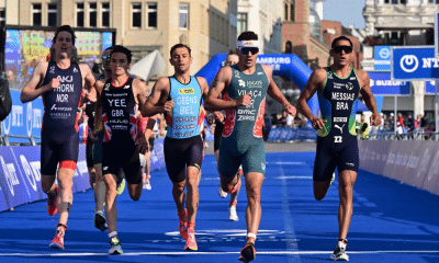 Manoel Messias correndo na classificatória do Mundial de triatlo sprint