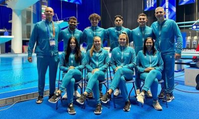 Equipe de saltos ornamentais do Brasil no Mundial de Fukuoka