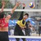 Taiana/Hegeile em ação na etapa Challenge de Espinho do Circuito Mundial de vôlei de praia
