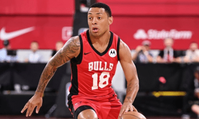 Yago Mateus, jogador do Chicago Bulls, contra o Sacramento Kings na NBA Summer League