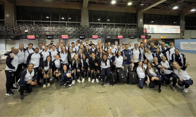 Delegação do Brasil no embarque para os Jogos Mundiais Universitários Chengdu-2021
