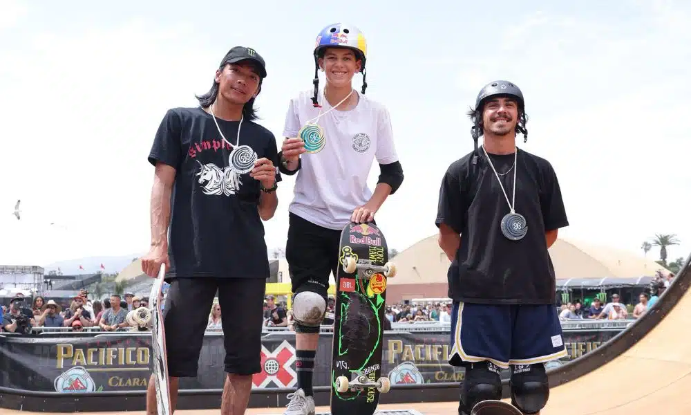 Gui Khury no pódio dos X-Games