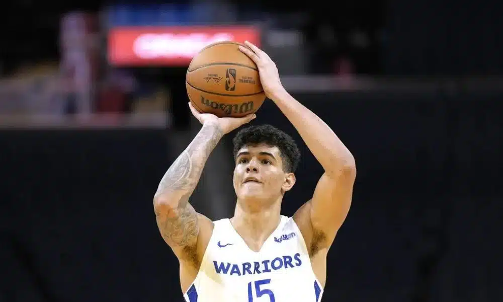 Gui Santos em jogo do Golden State Warriors na NBA Summer League